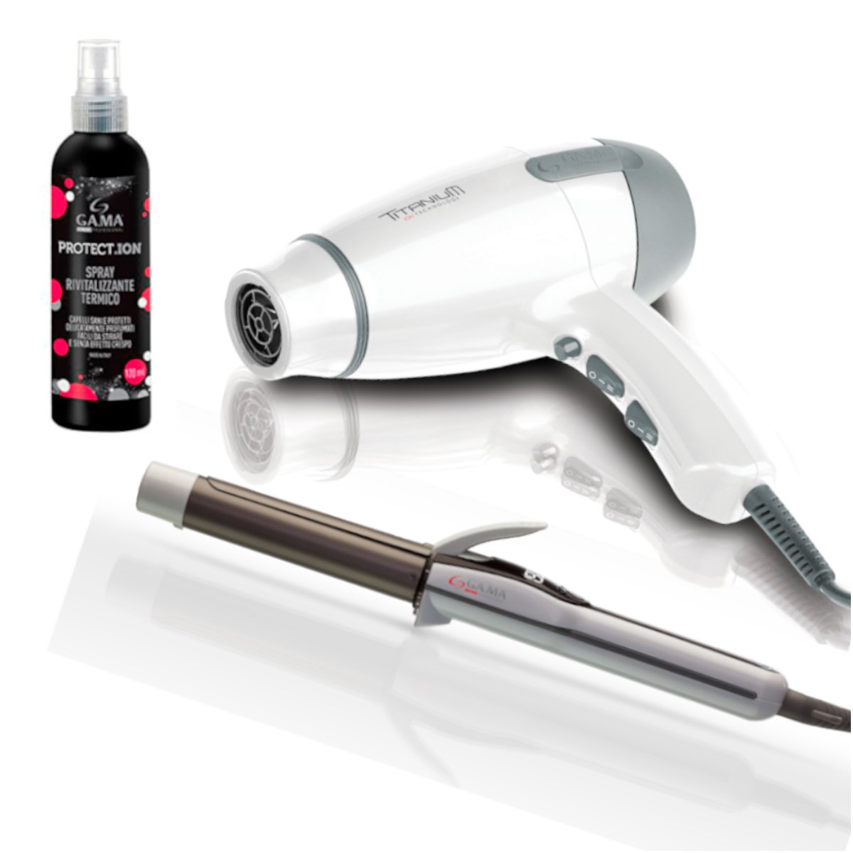 Secador + Rizador St Iht + Spray Protect Gama Italy