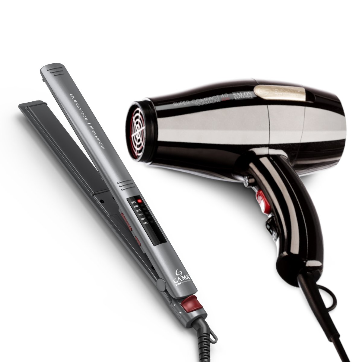 Combo Plancha Elegance T Kerat + Secadora Sc Tour Ion Gama Italy