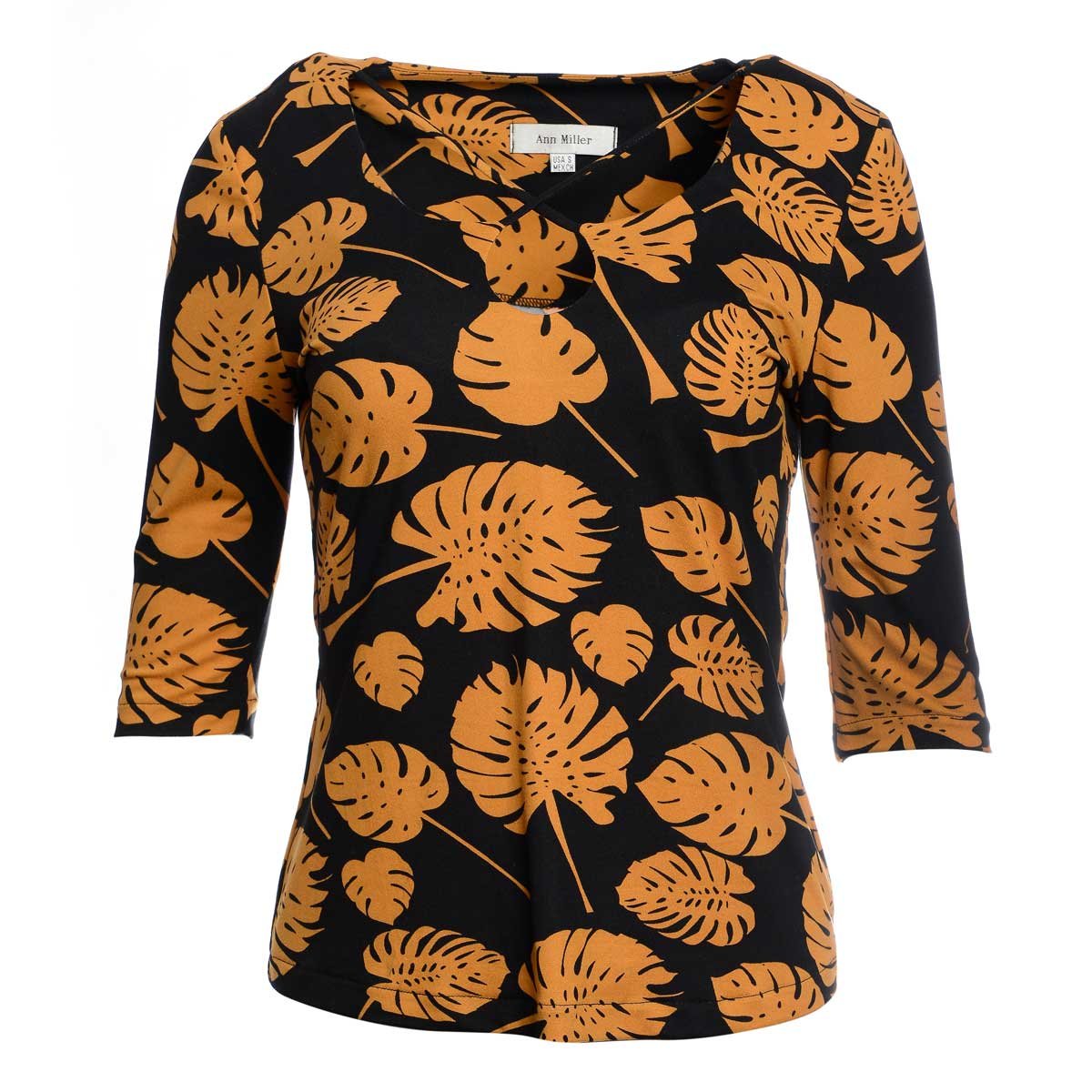 Blusa con Estampado de Hojas Ann Miller