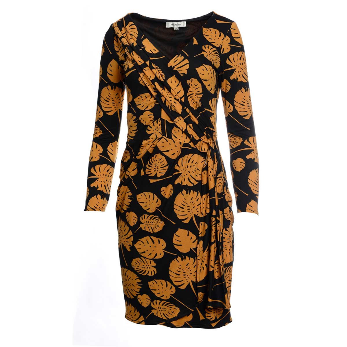 Vestido con Estampado de Hojas Ann Miller