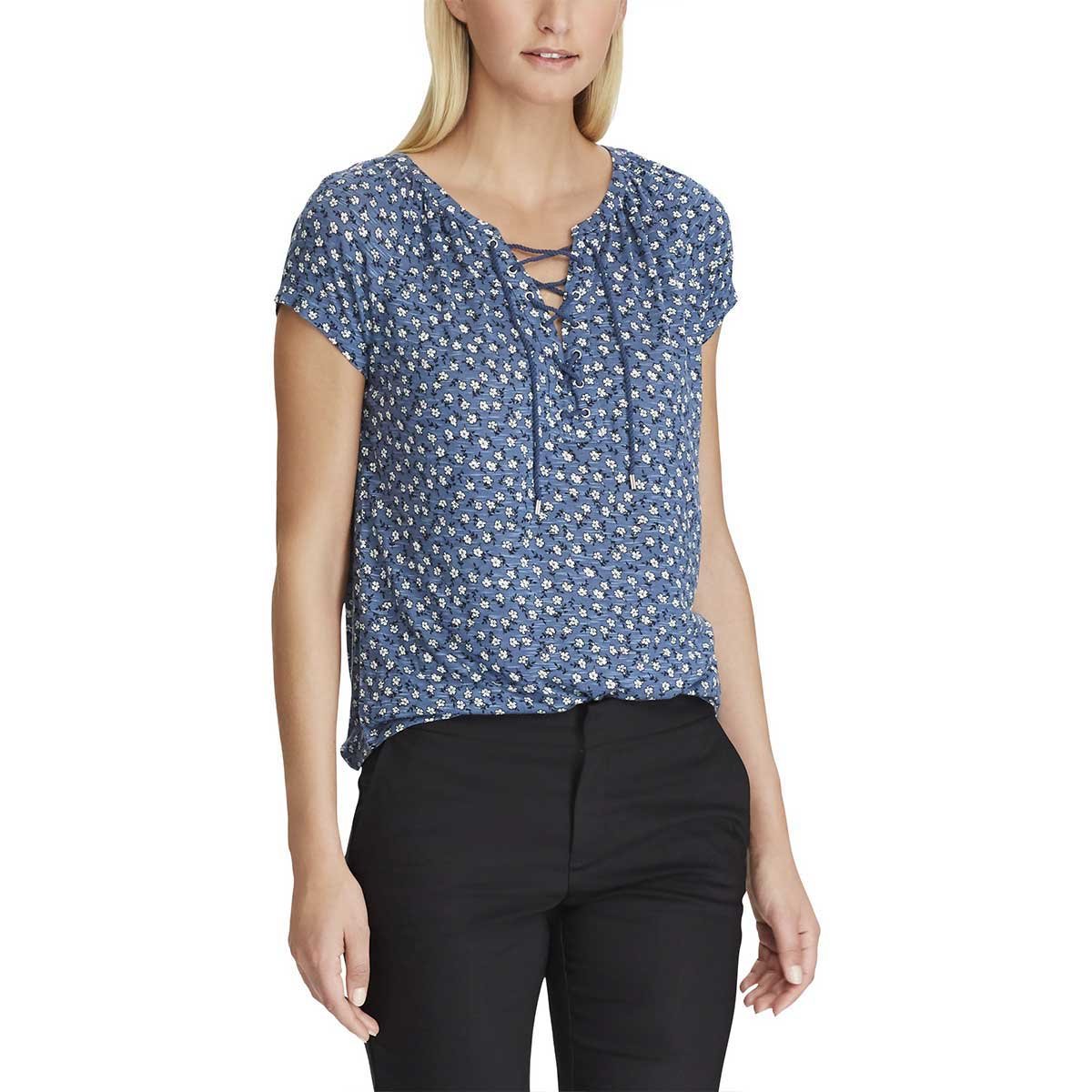 Blusa de Manga Corta Escote Agujeta Ryder Chaps