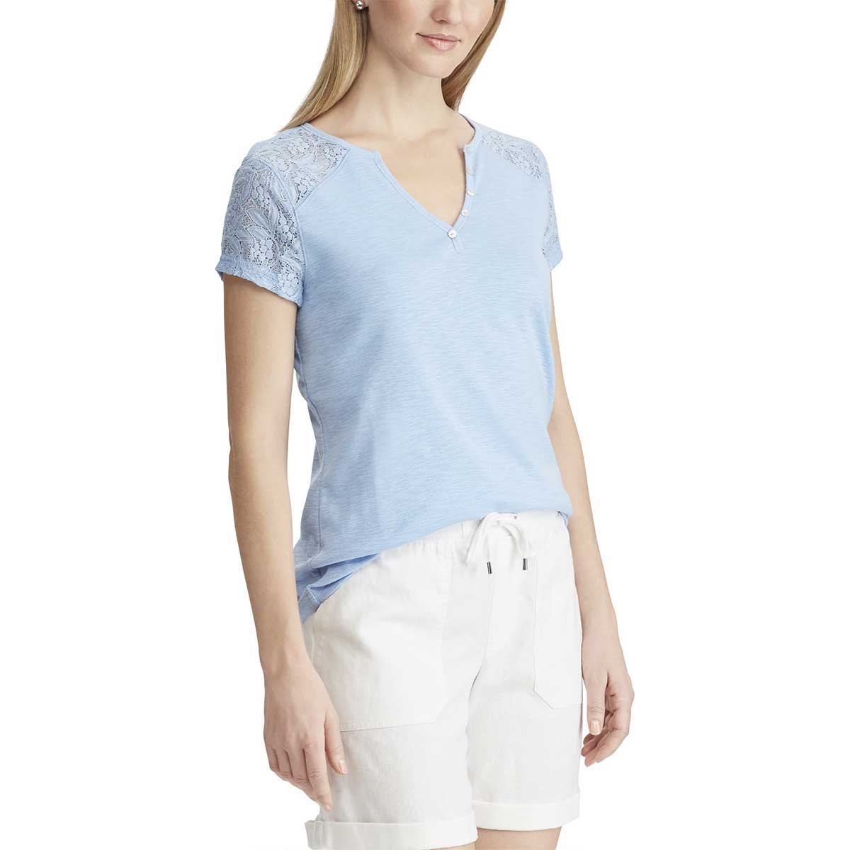 Blusa Azul de Manga Corta Gabi Chaps