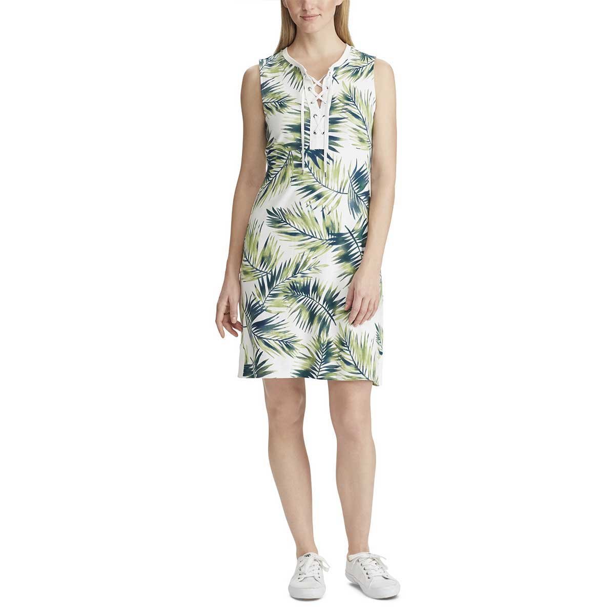 Vestido Sin Mangas Escote con Agujeta Karl Chaps