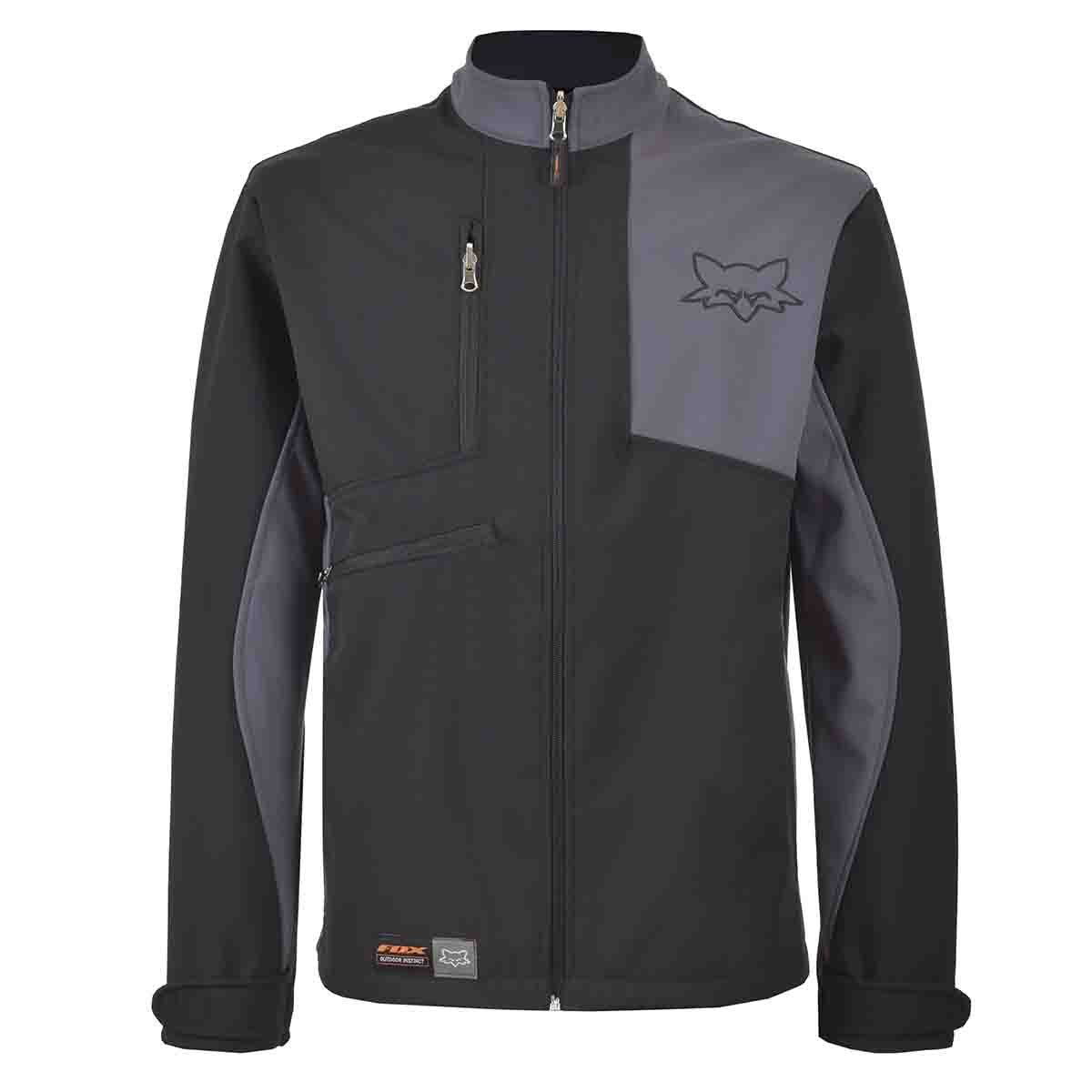 Chamarra para Caballero Color Negro con Tela Soft Shell Fox