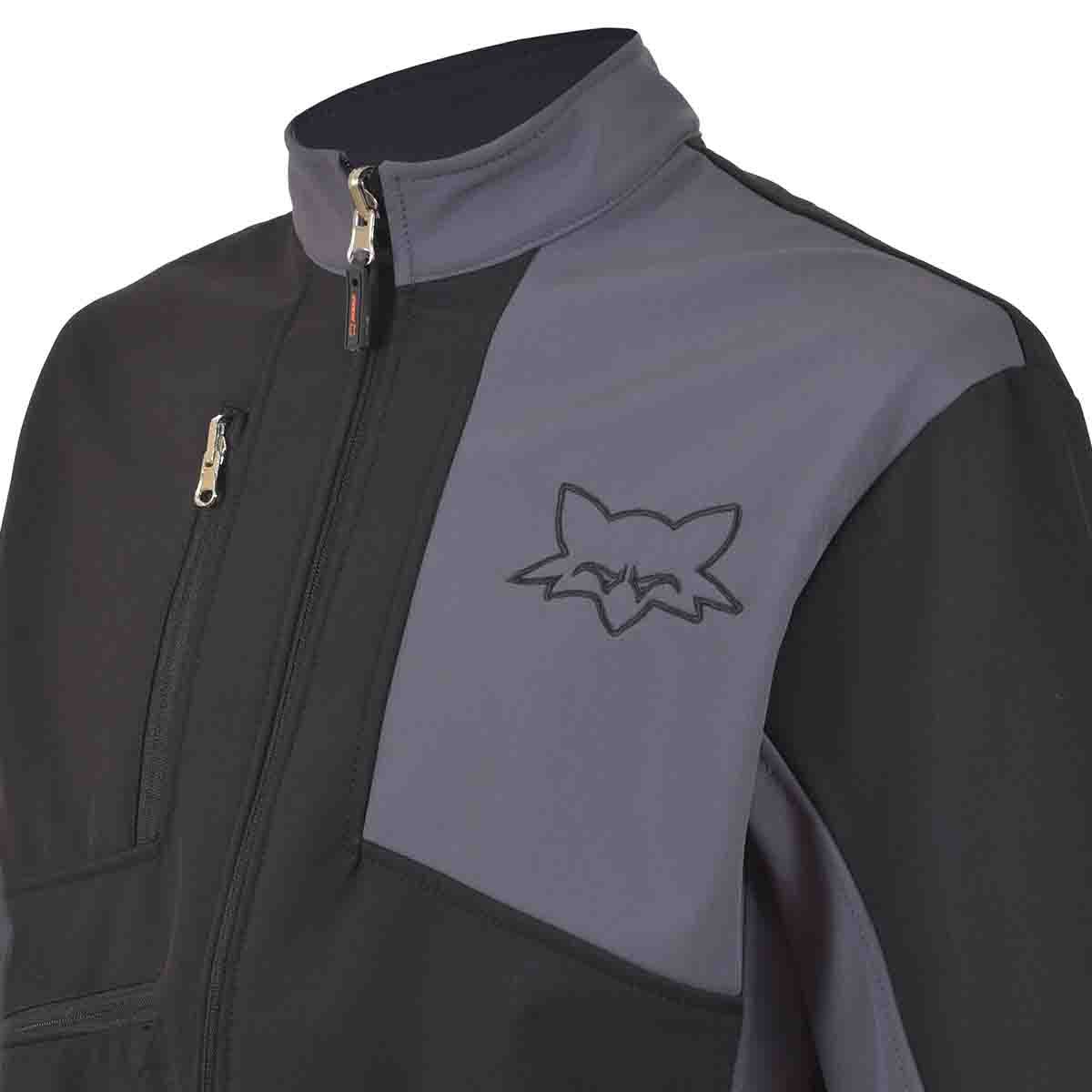 Chamarra para Caballero Color Negro con Tela Soft Shell Fox