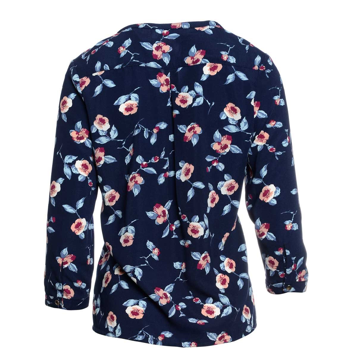 Blusa Azul Estampada Ann Miller