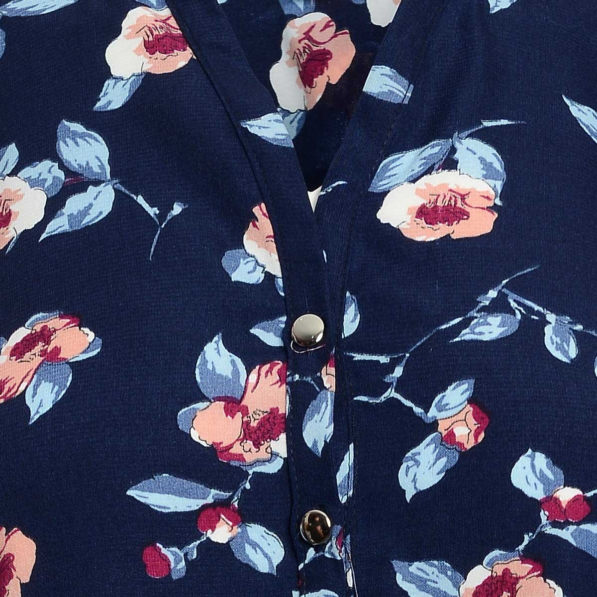 Blusa Azul Estampada Ann Miller