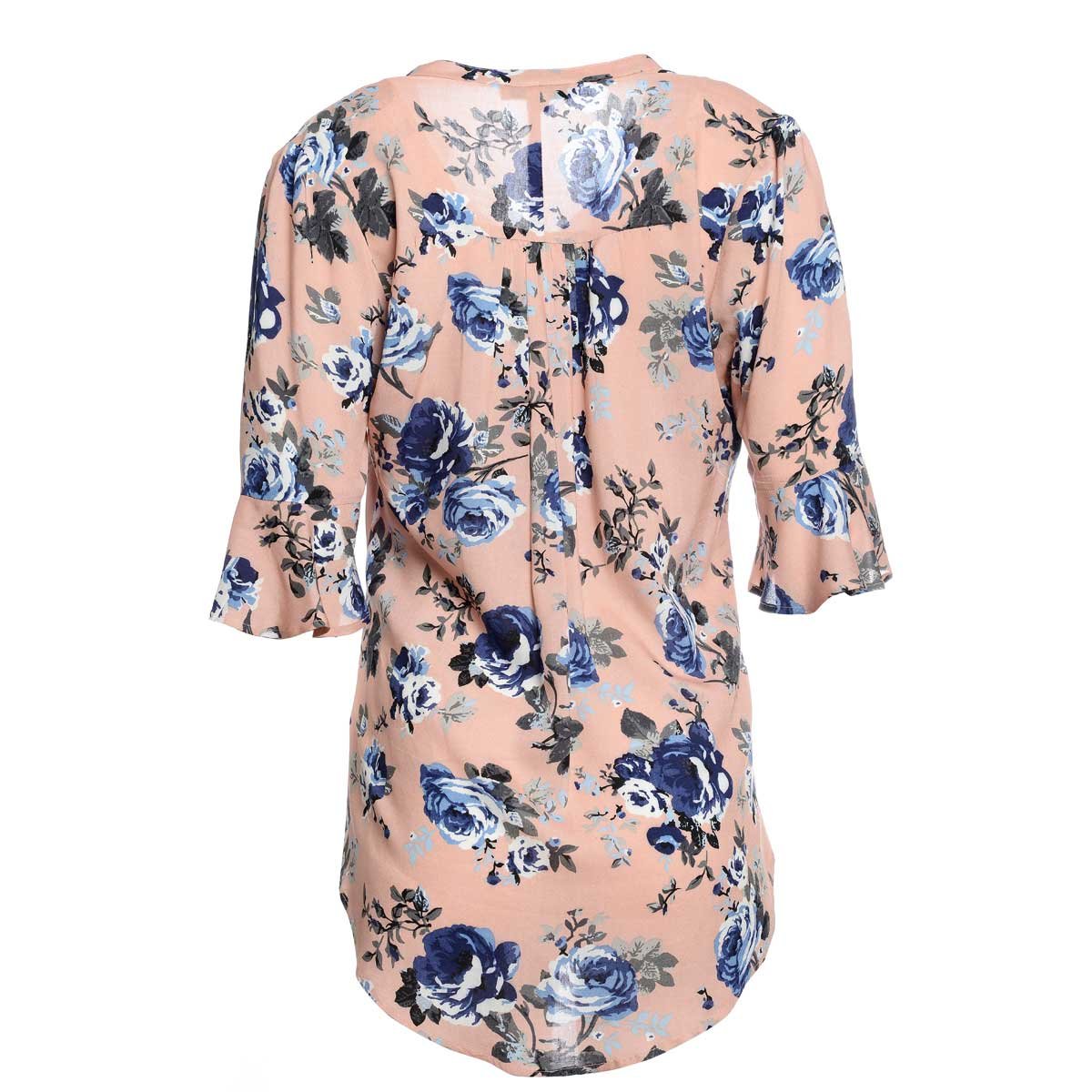 Blusa Rosa Estampada Ann Miller