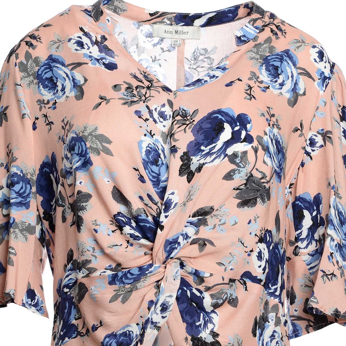 Blusa Rosa Estampada Ann Miller
