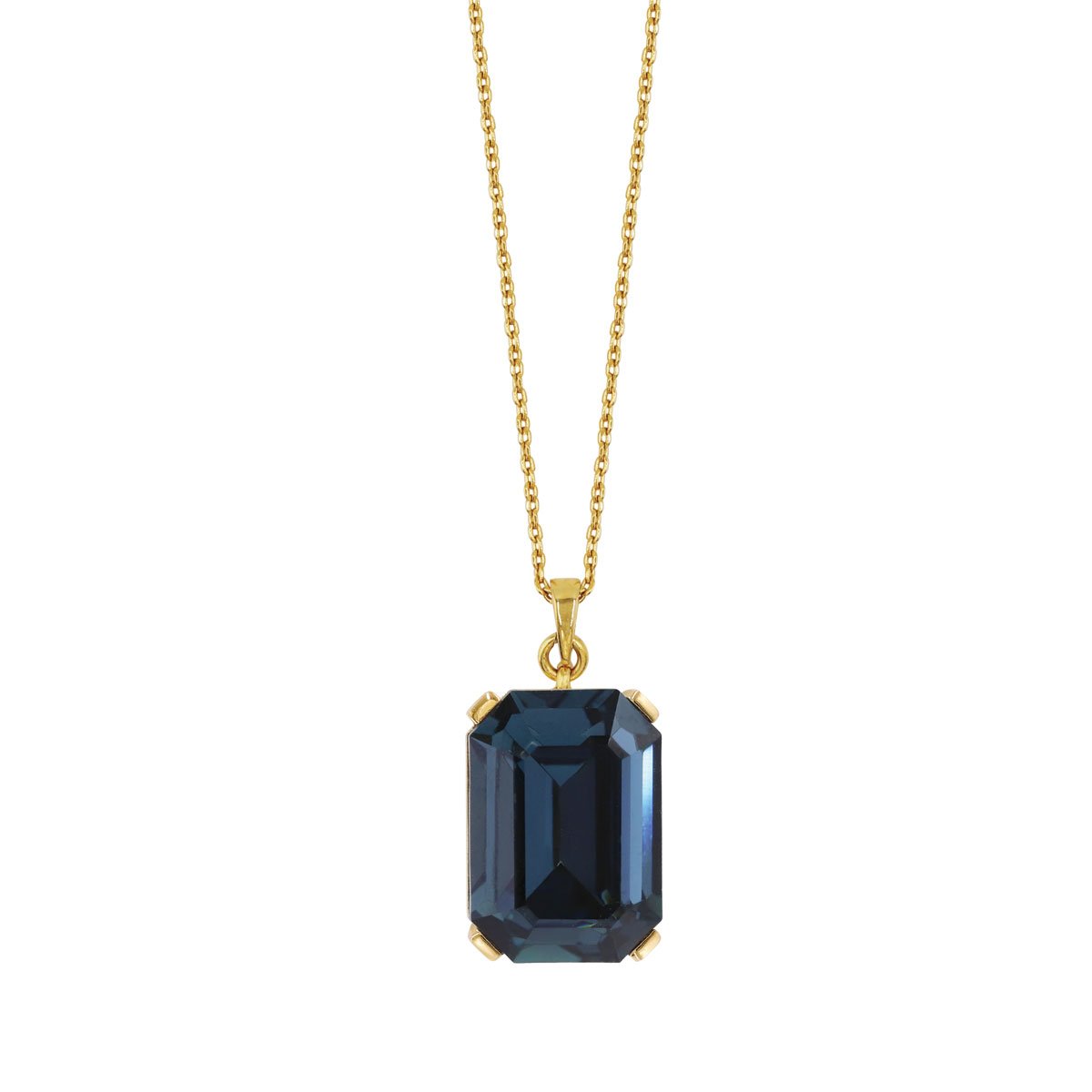 Dije con Cadena Dorado de Cristal Swarovski Carré