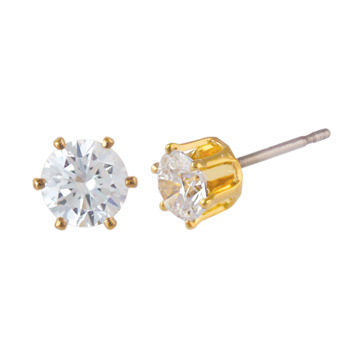 Set de Aretes en Dorado Y Rodio con Circonias Mossimo