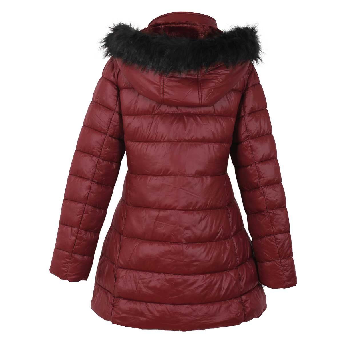 Chamarra Cuello Alto con Capucha Liso Elle para Dama