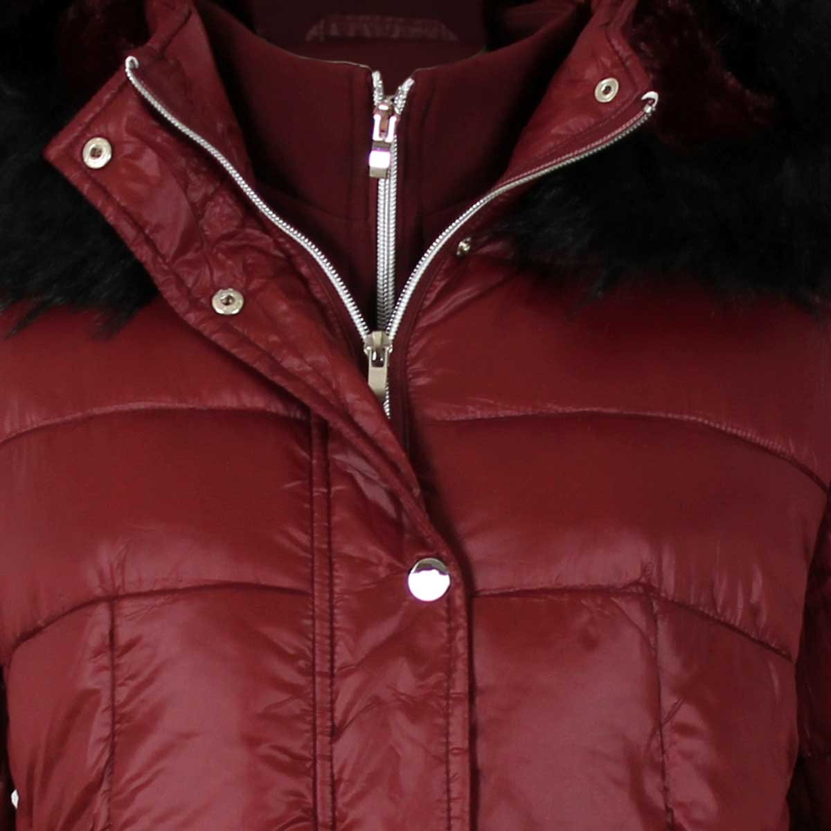 Chamarra Cuello Alto con Capucha Liso Elle para Dama