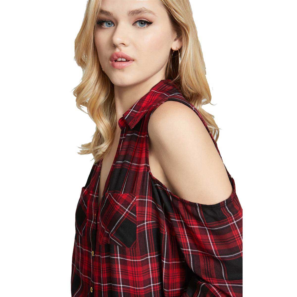 Blusa Manga Larga con Hombros Descubiertos G By Guess