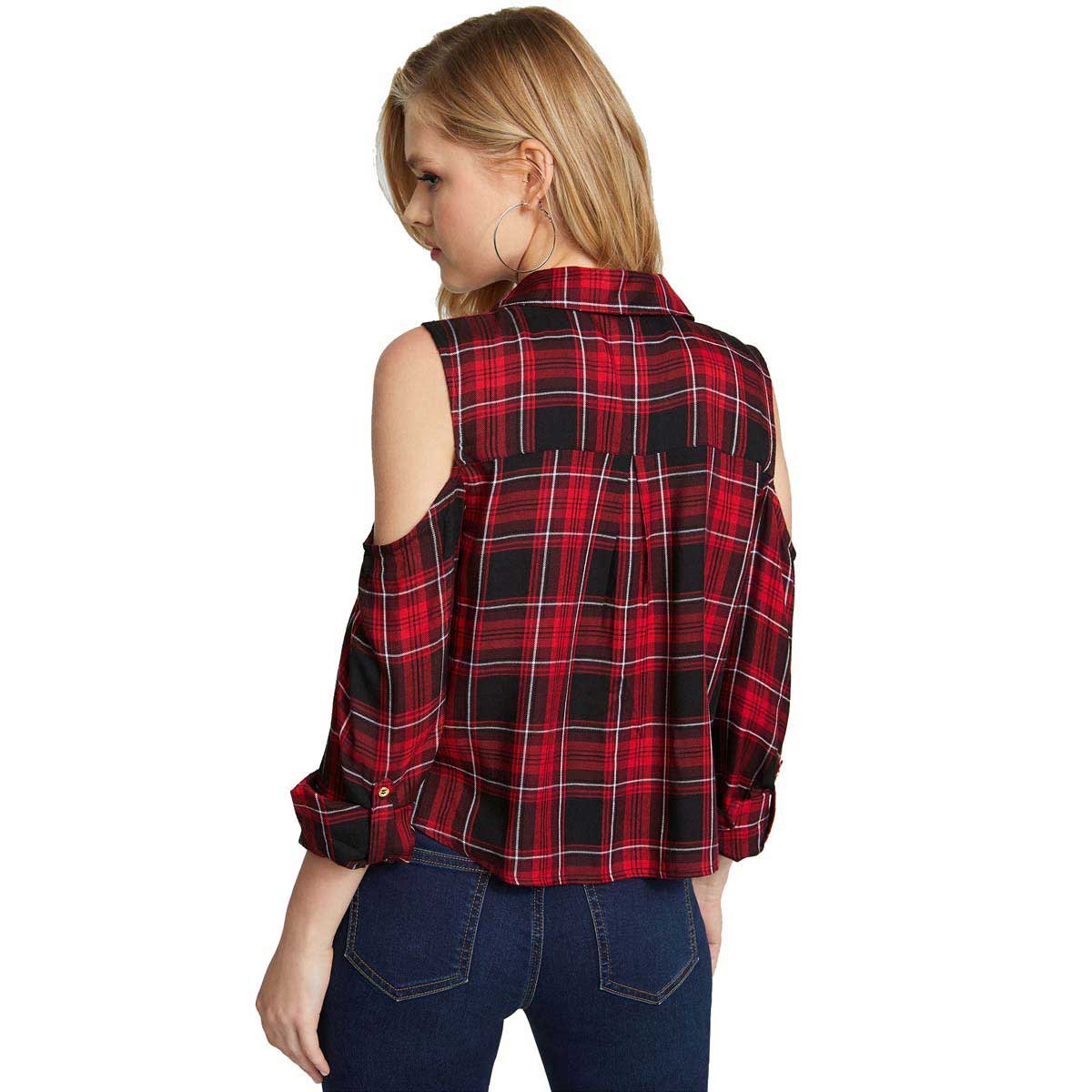 Blusa Manga Larga con Hombros Descubiertos G By Guess