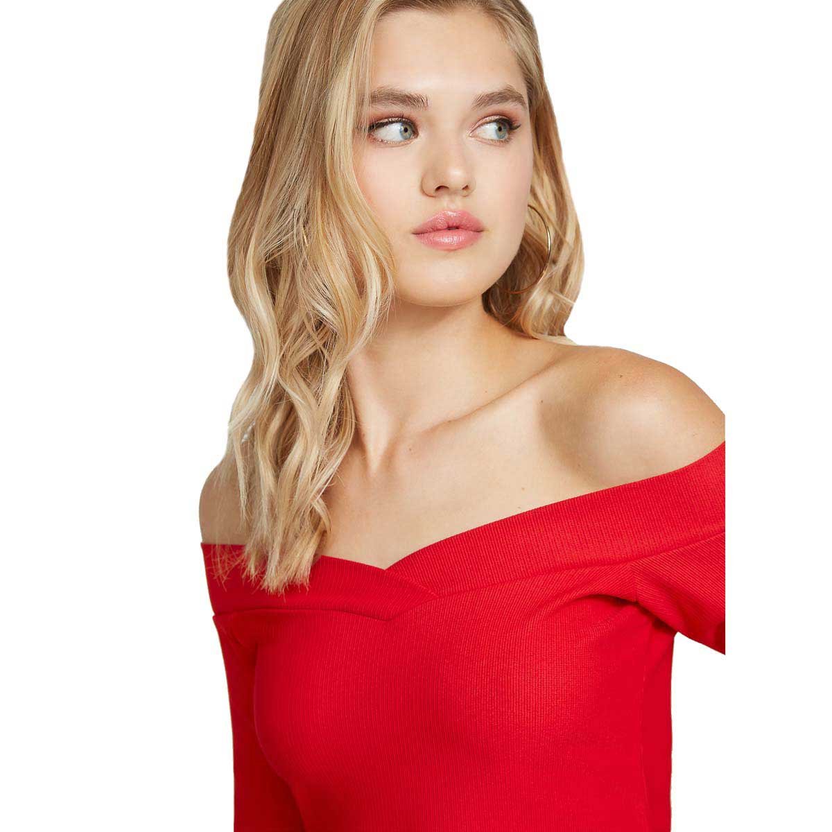 Blusa de Manga Larga Y Escote Barco G By Guess