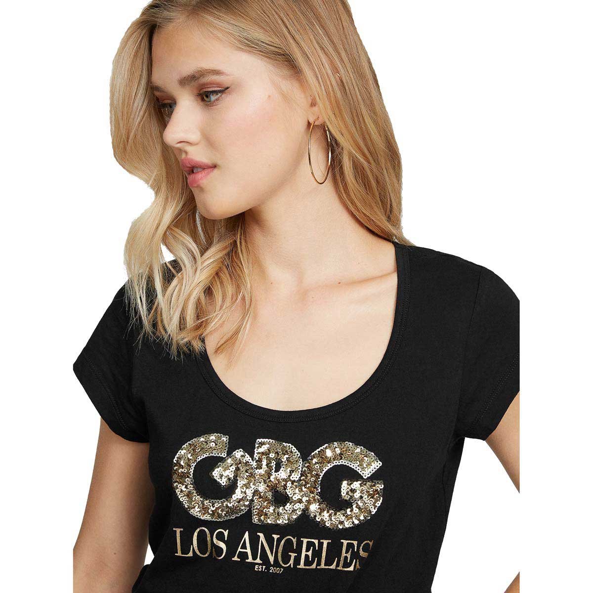 Playera Negra de Manga Corta G By Guess