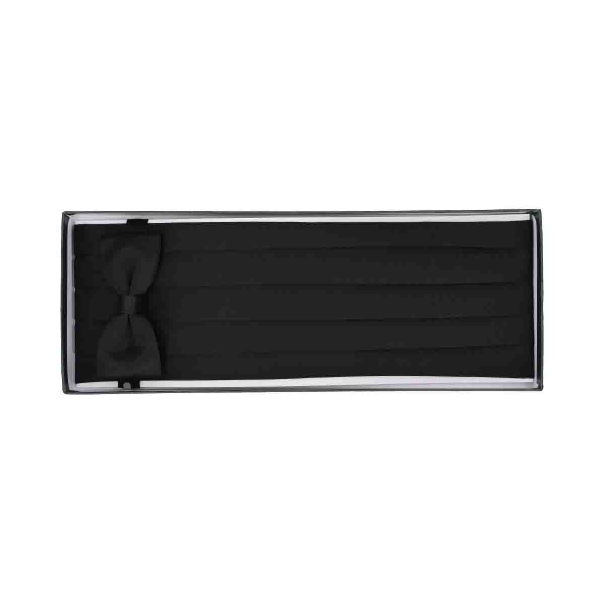 Juego de Faja Y Moño Liso Negro Carven