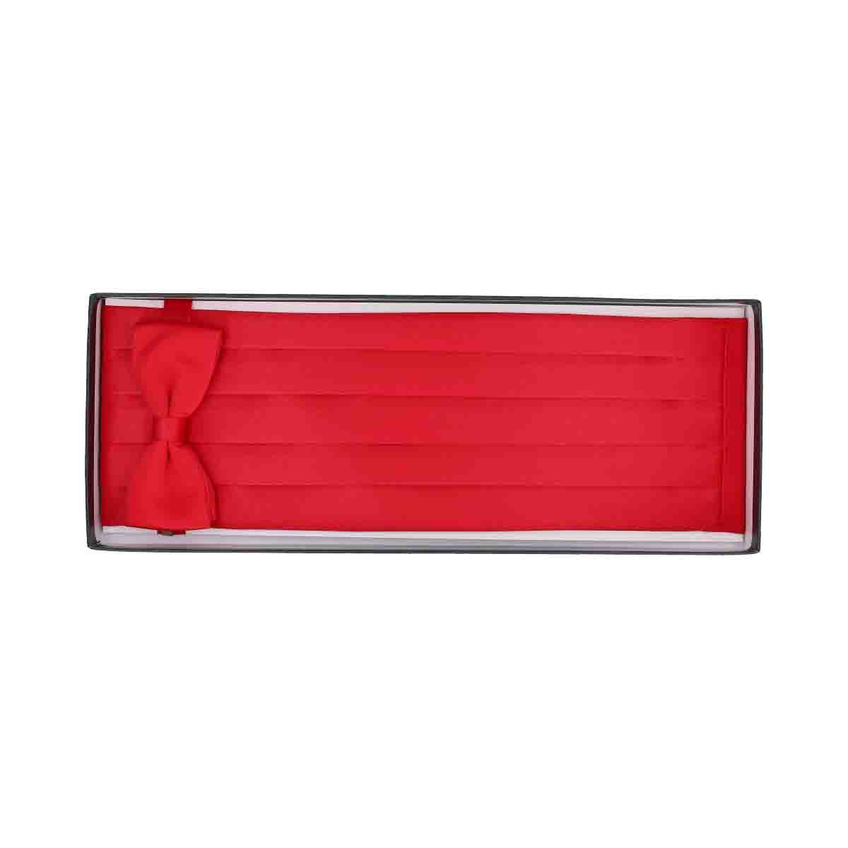 Juego de Faja Y Moño Liso Rojo Carven