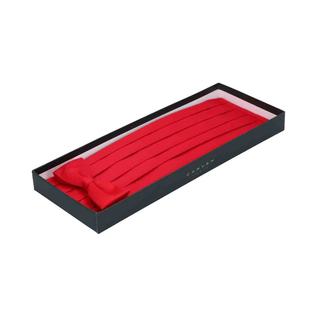 Juego de Faja Y Moño Liso Rojo Carven
