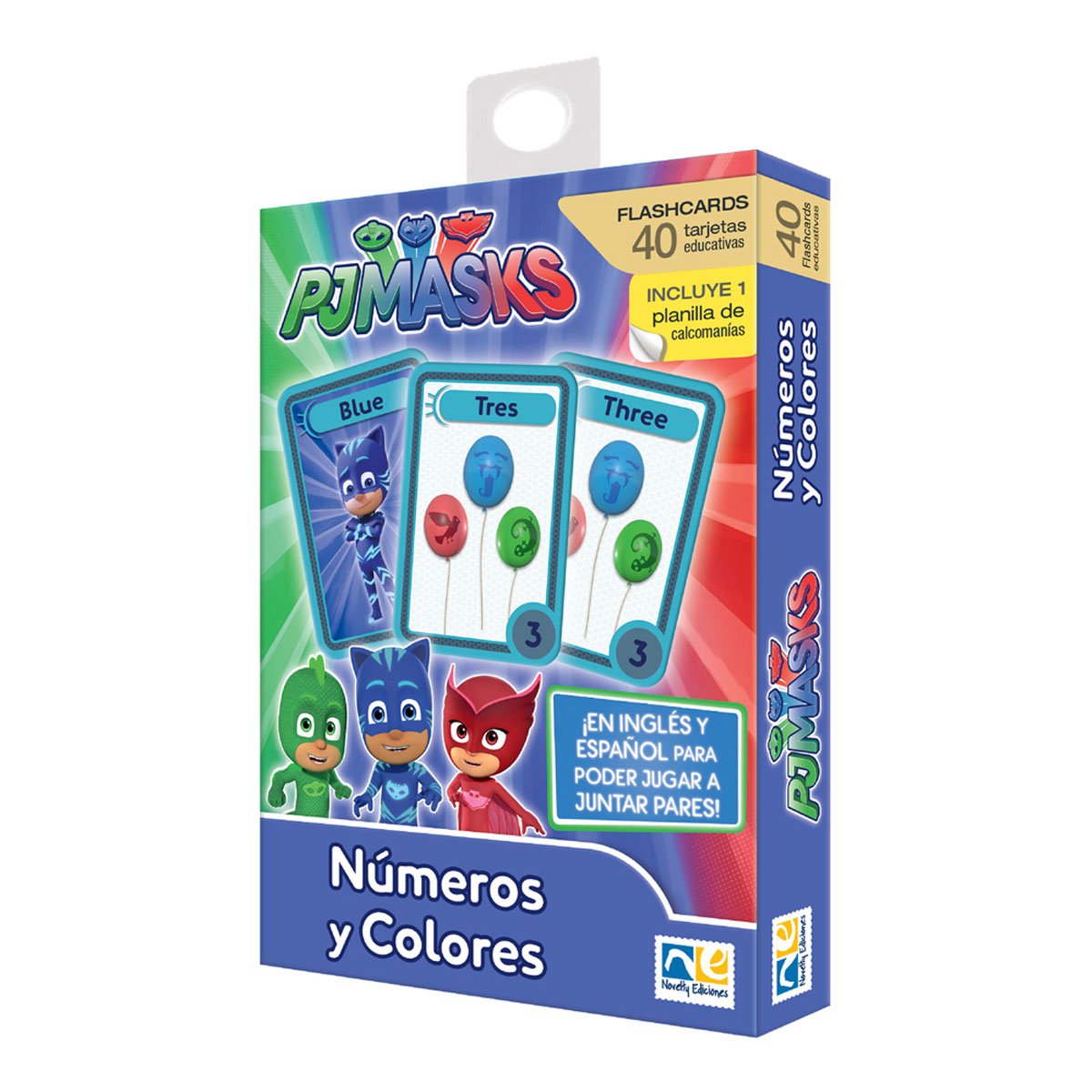 Flashcards N&uacute;meros Y Colores Bilingues Pj Masks Novelty