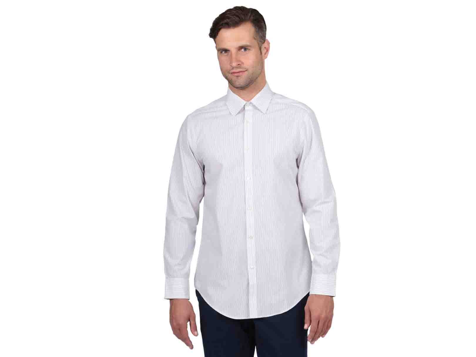 Camisa a Rayas Blanca con Rayas Azules y Blanca Arrow