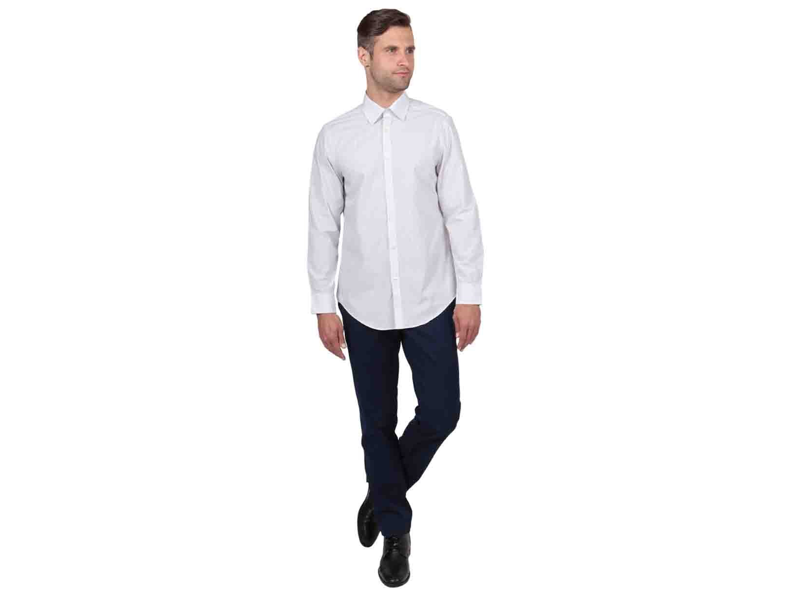 Camisa a Rayas Blanca con Rayas Azules y Blanca Arrow