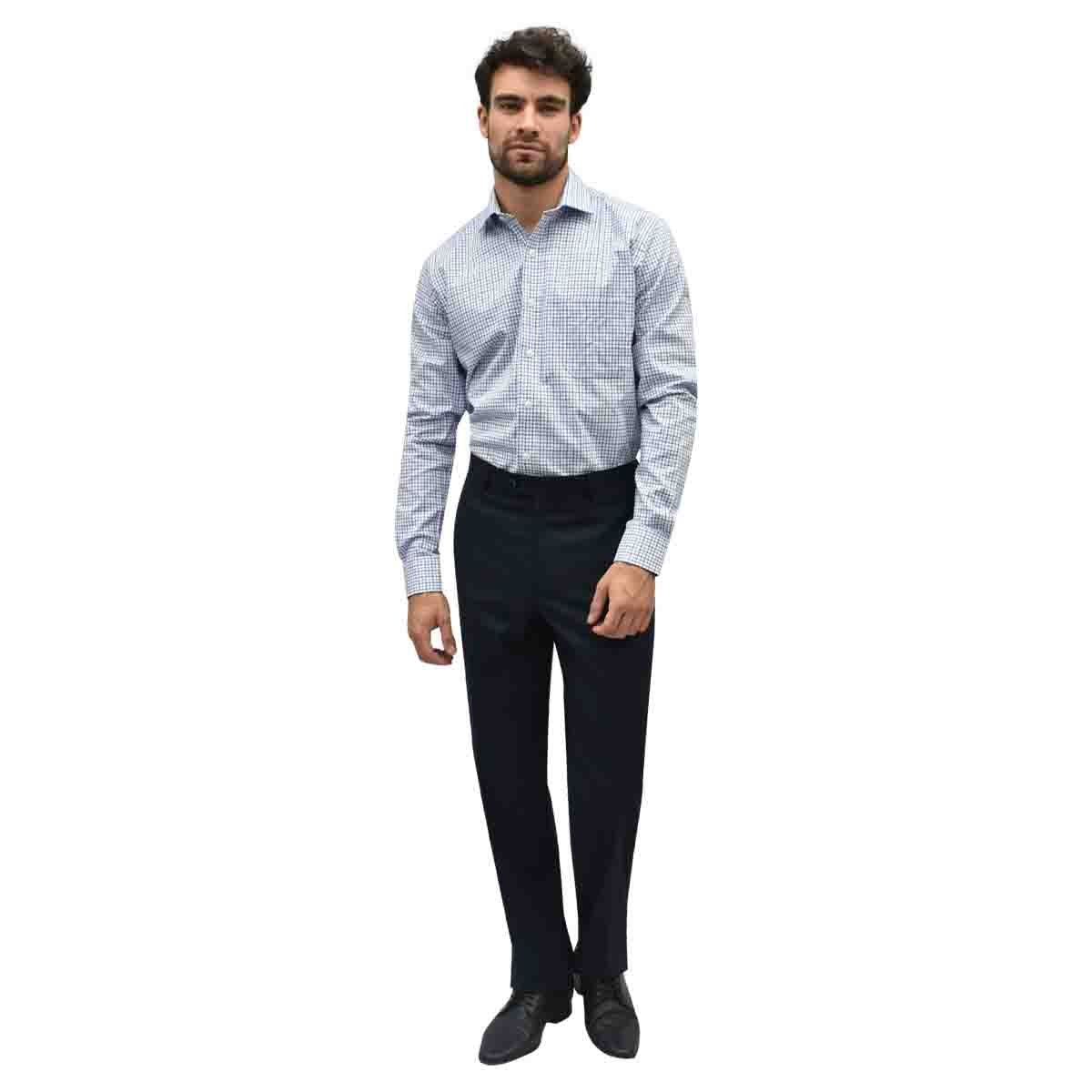 Camisa de Vestir Azul Combinado Corte Regular Nautica