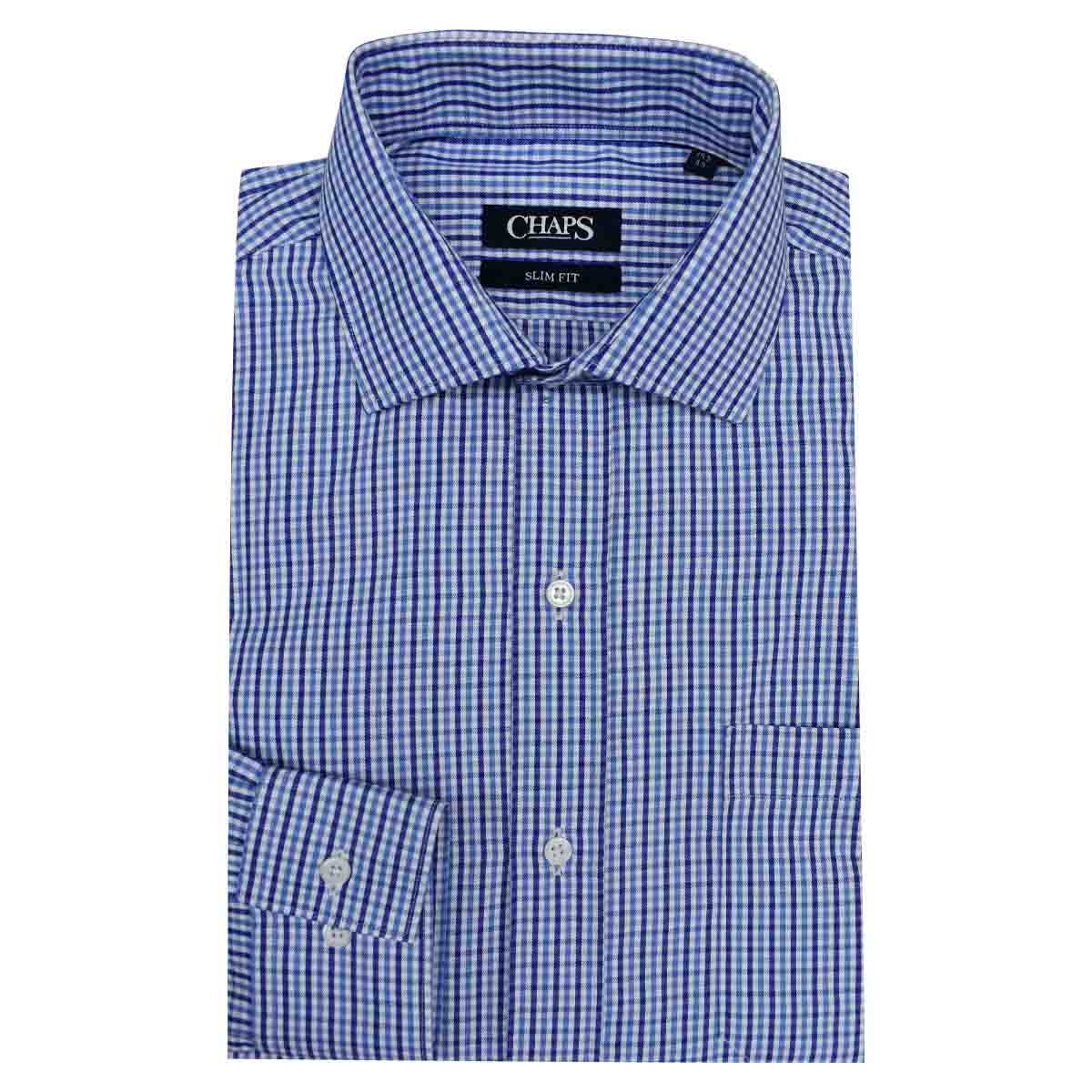 Camisa de Vestir Azul Corte Slim Chaps