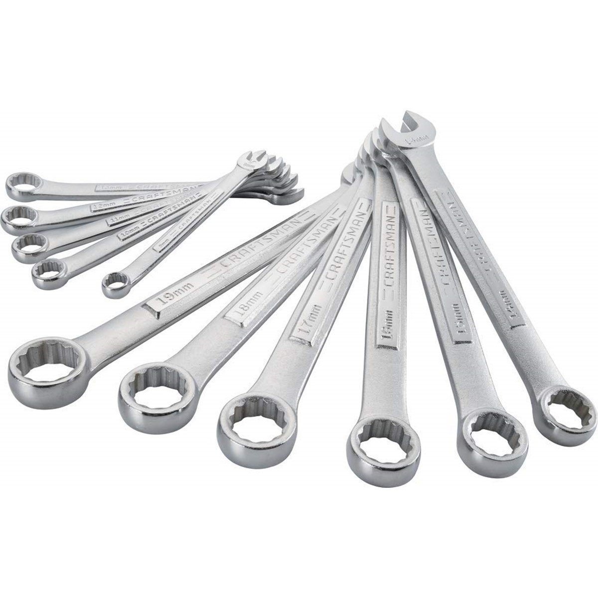 Juego de 11 Llaves Combinadas Métricas Craftsman