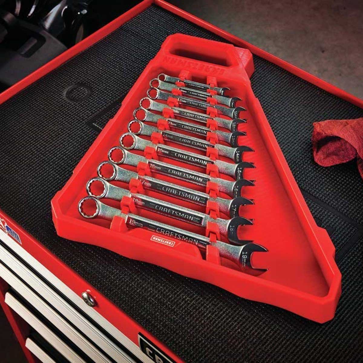 Juego de 11 Llaves Combinadas Métricas Craftsman