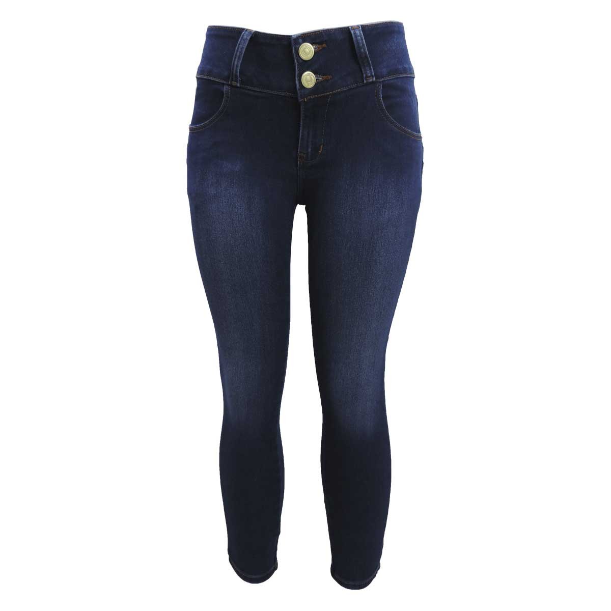 Jeans Pump Skinny Pretina Ancha 2 Botones Berona