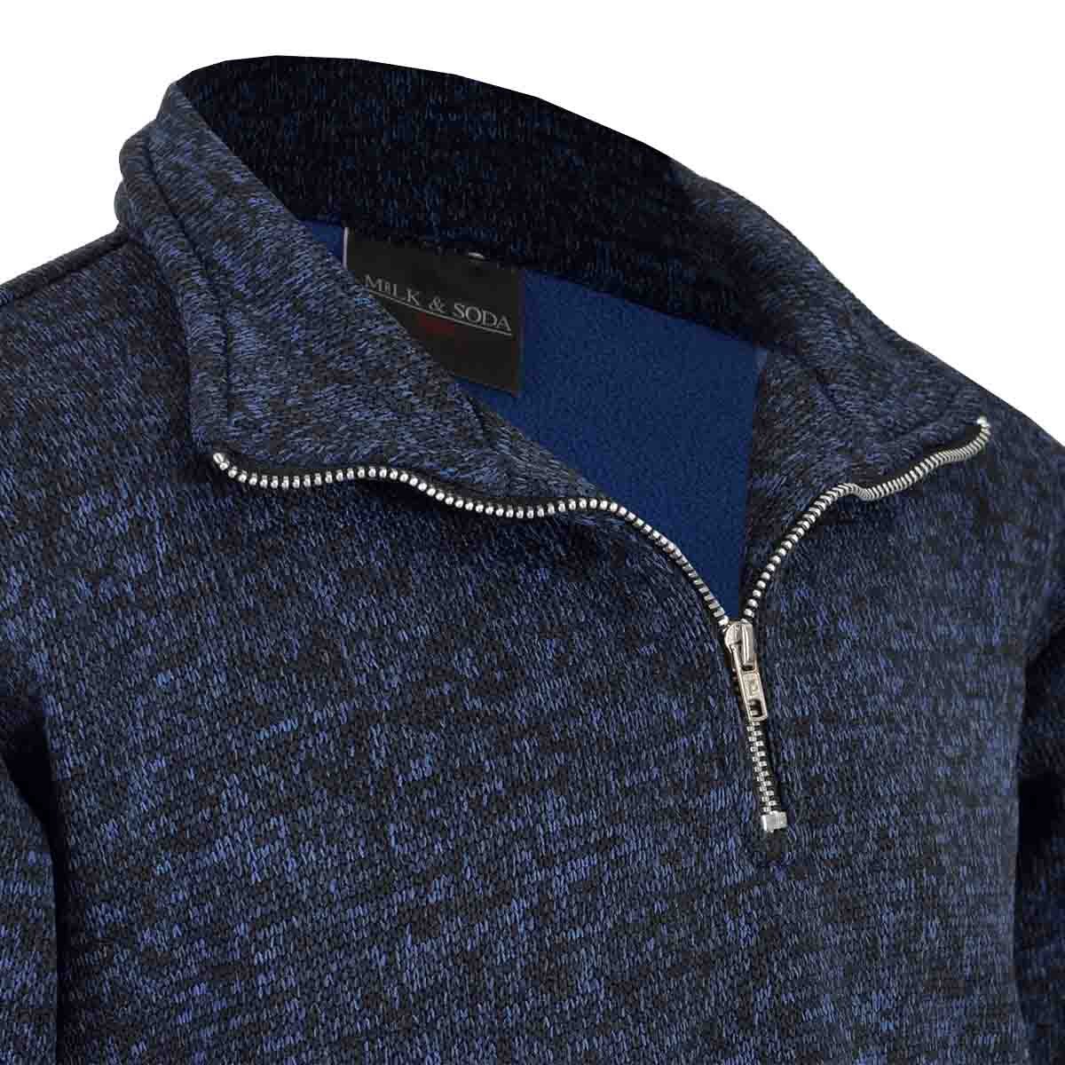 Sudadera Azul Obscuro Cuello Redondo con Aplicación Milk & Soda