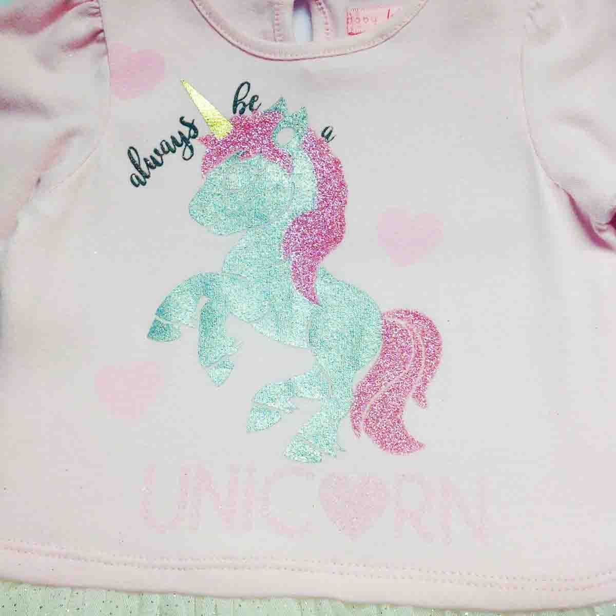 Vestido Manga Larga con Aplique Baby Let´s Go