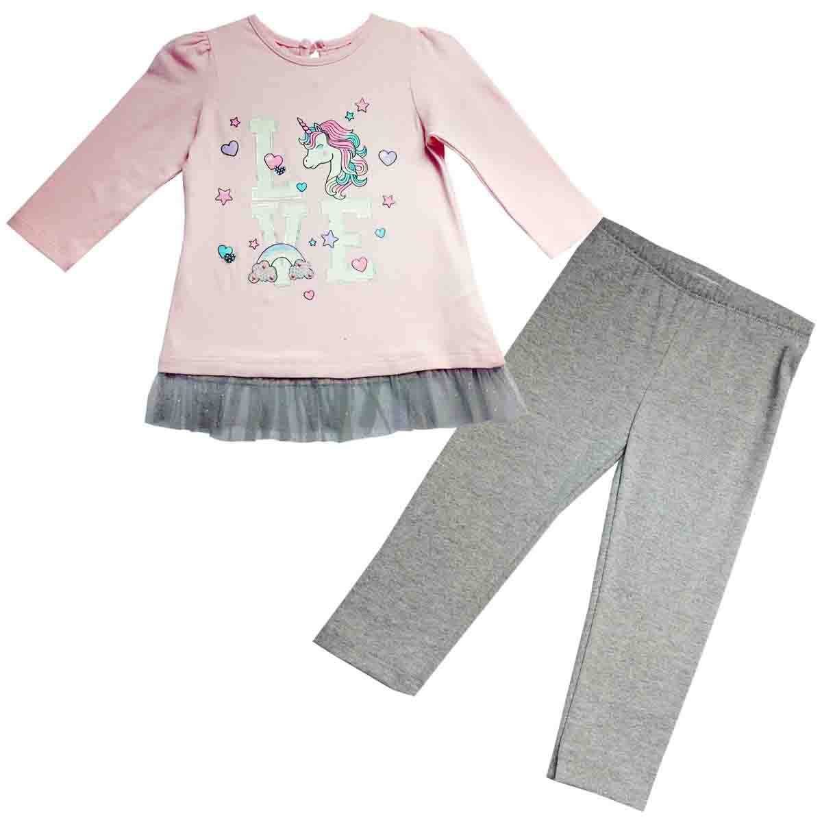 Conjunto de Leggings y Blusón Manga Larga con Aplique Baby Let´s Go