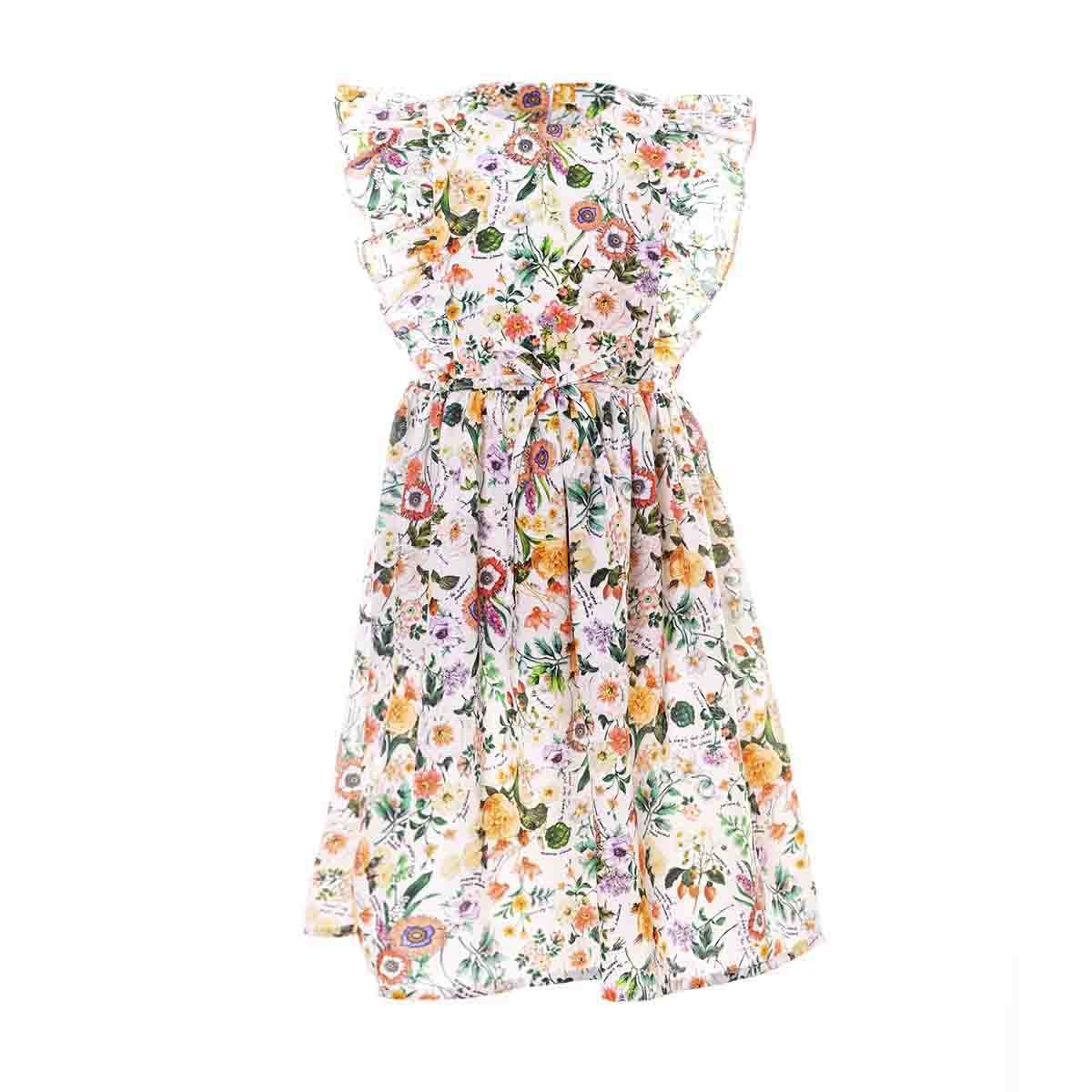 Vestido Estampado con Olanes y Sin Mangas Lovely Lulu