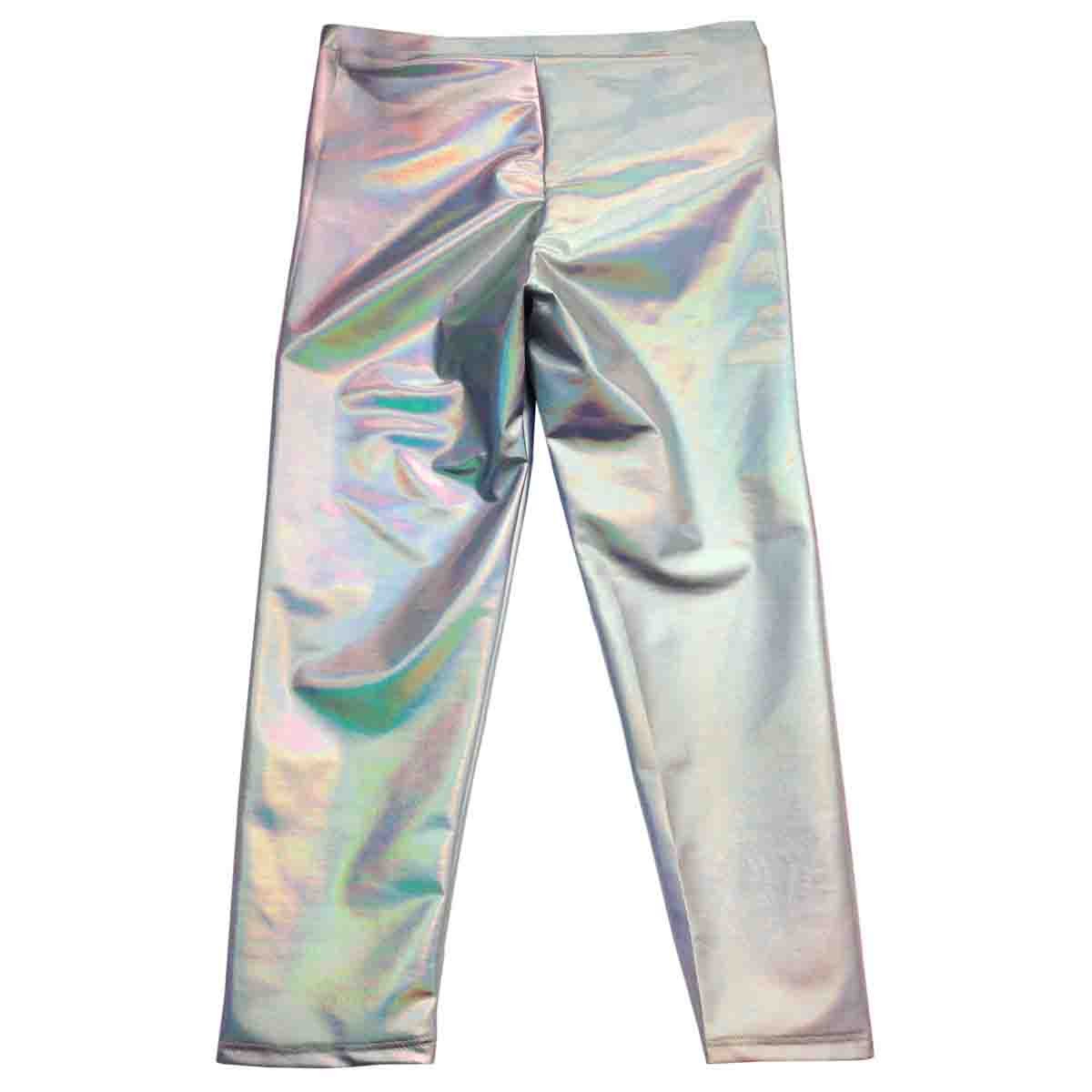 Legging Plata Iridiscente con Aplique Barbie