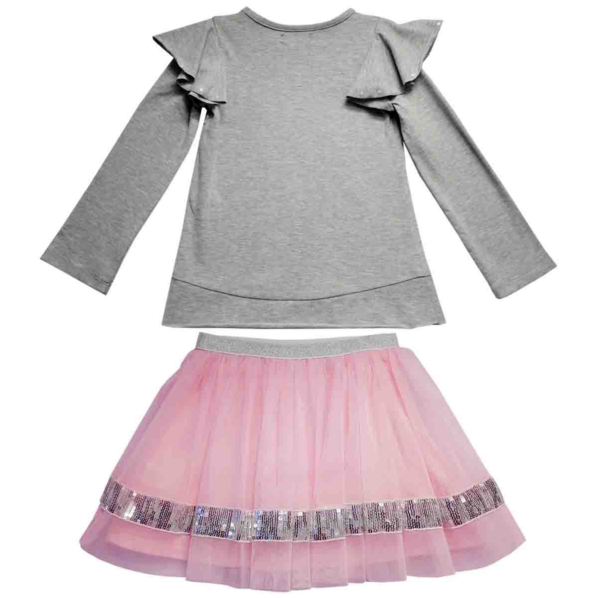 Conjunto Falda con Playera con Aplique Let´s Go