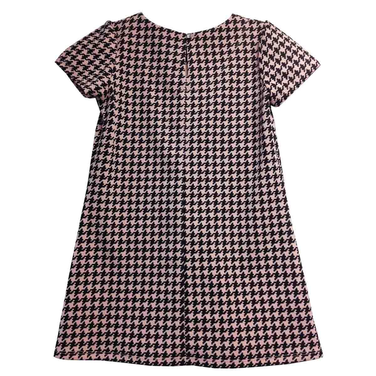 Vestido en Pata de Gallo con Apliques Let´s Go