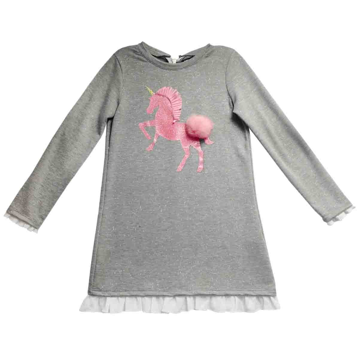 Vestido Manga Larga con Aplique Let´s Go