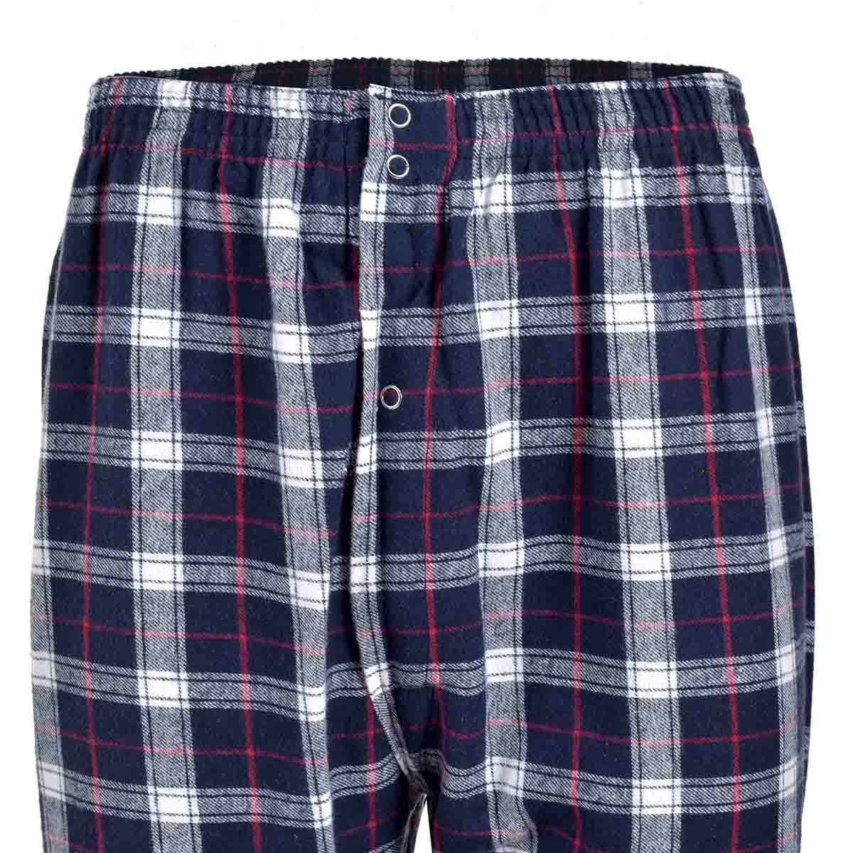 Pijama Manga Larga de Franela a Cuadros Carlo Corinto