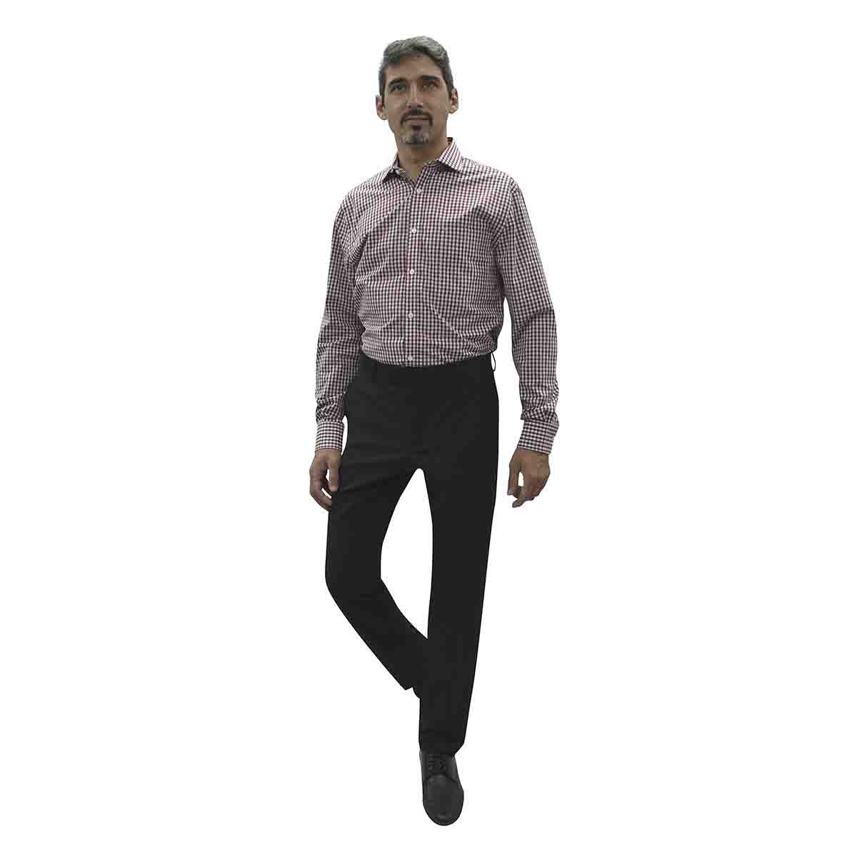 Camisa de Vestir Vino Corte Regular Tommy Hilfiger