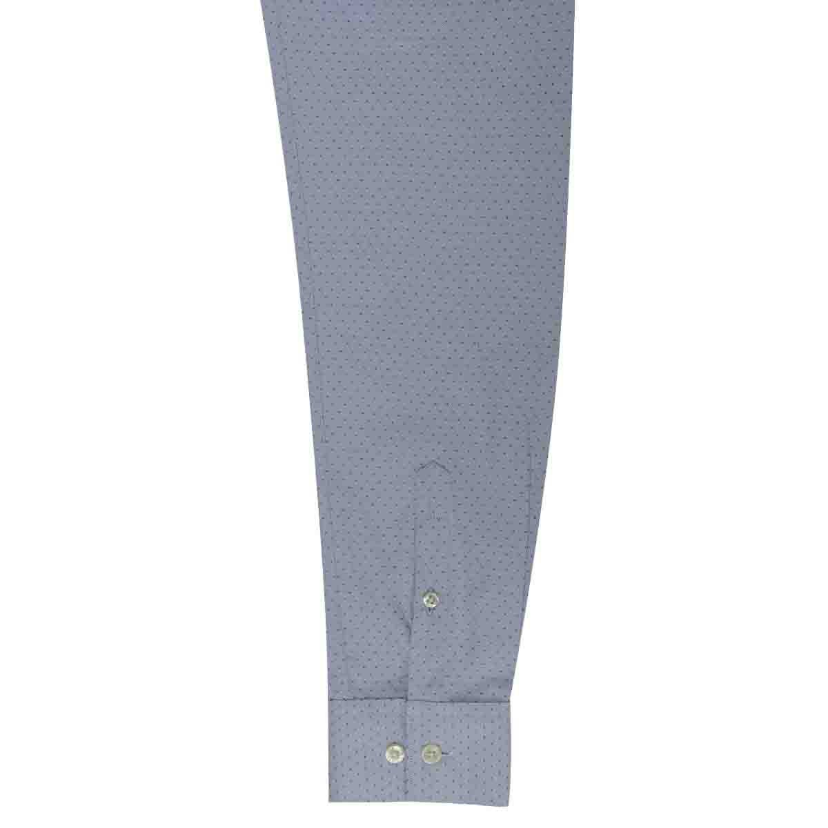 Camisa de Vestir Azul Combinada Slim Cavalier