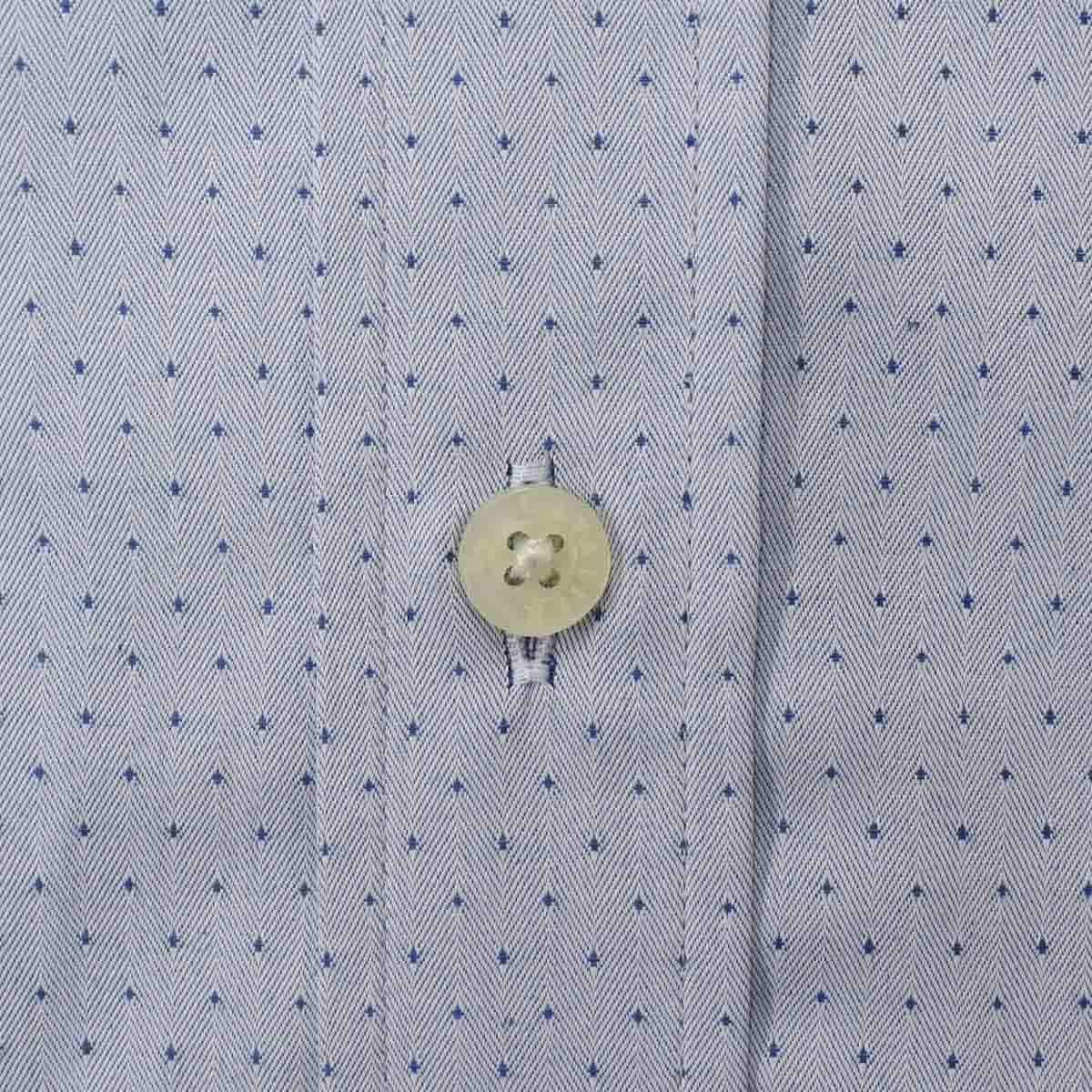 Camisa de Vestir Azul Combinada Slim Cavalier