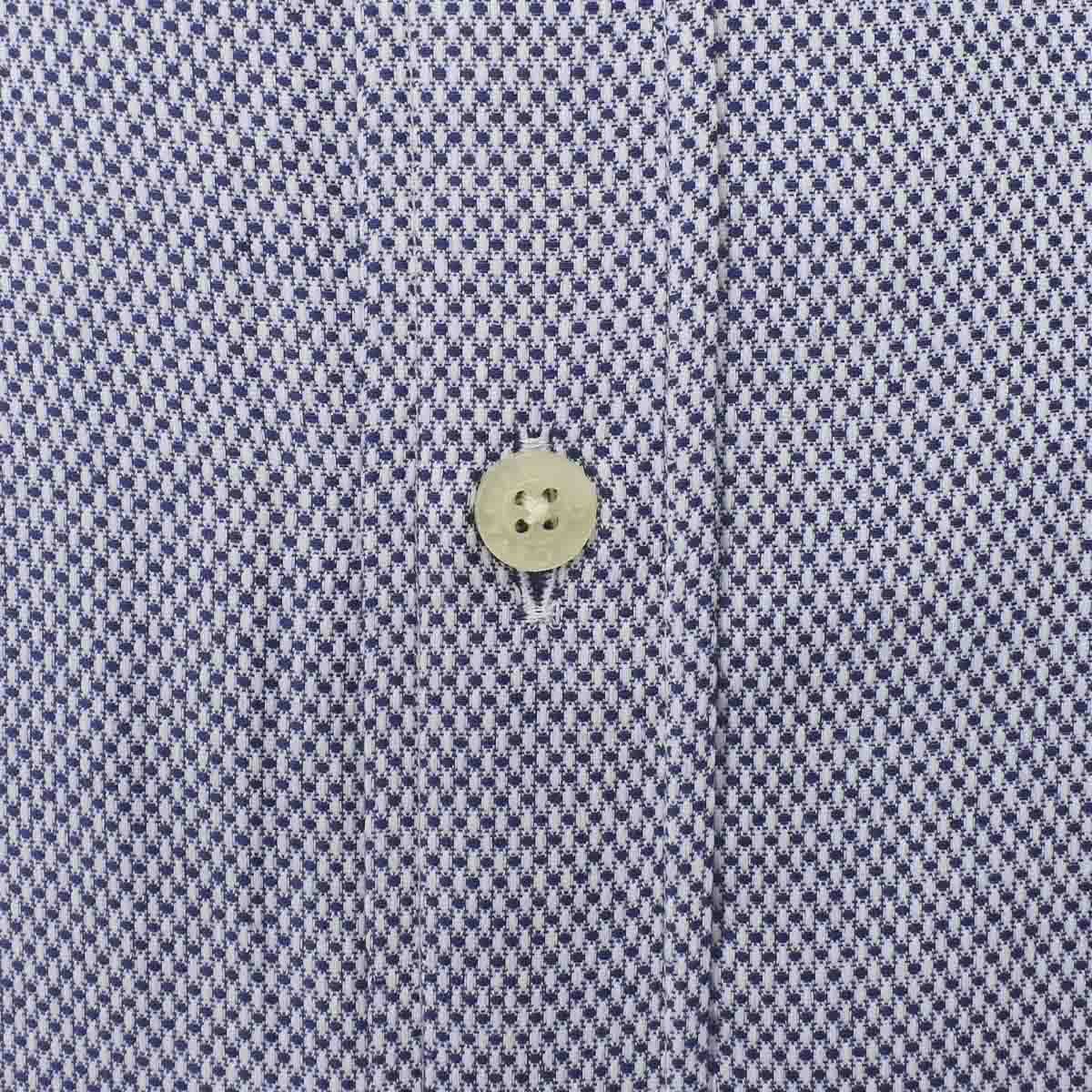 Camisa de Vestir Azul Combinada Slim Cavalier