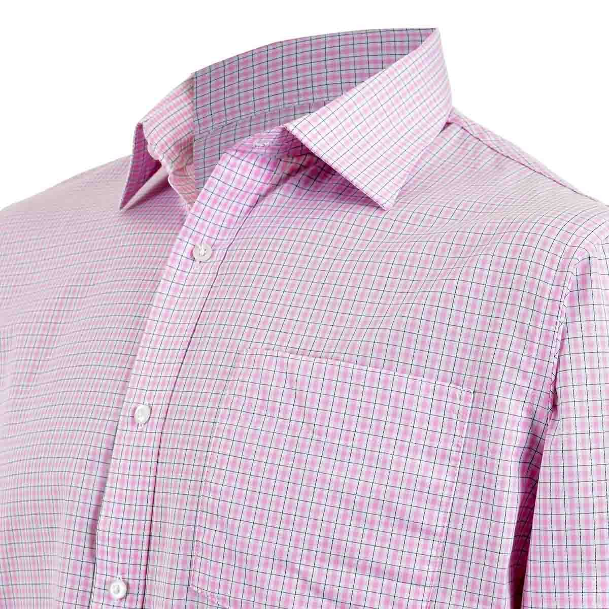 Camisa de Vestir Manga Larga Rosa Combinado Nina Ricci