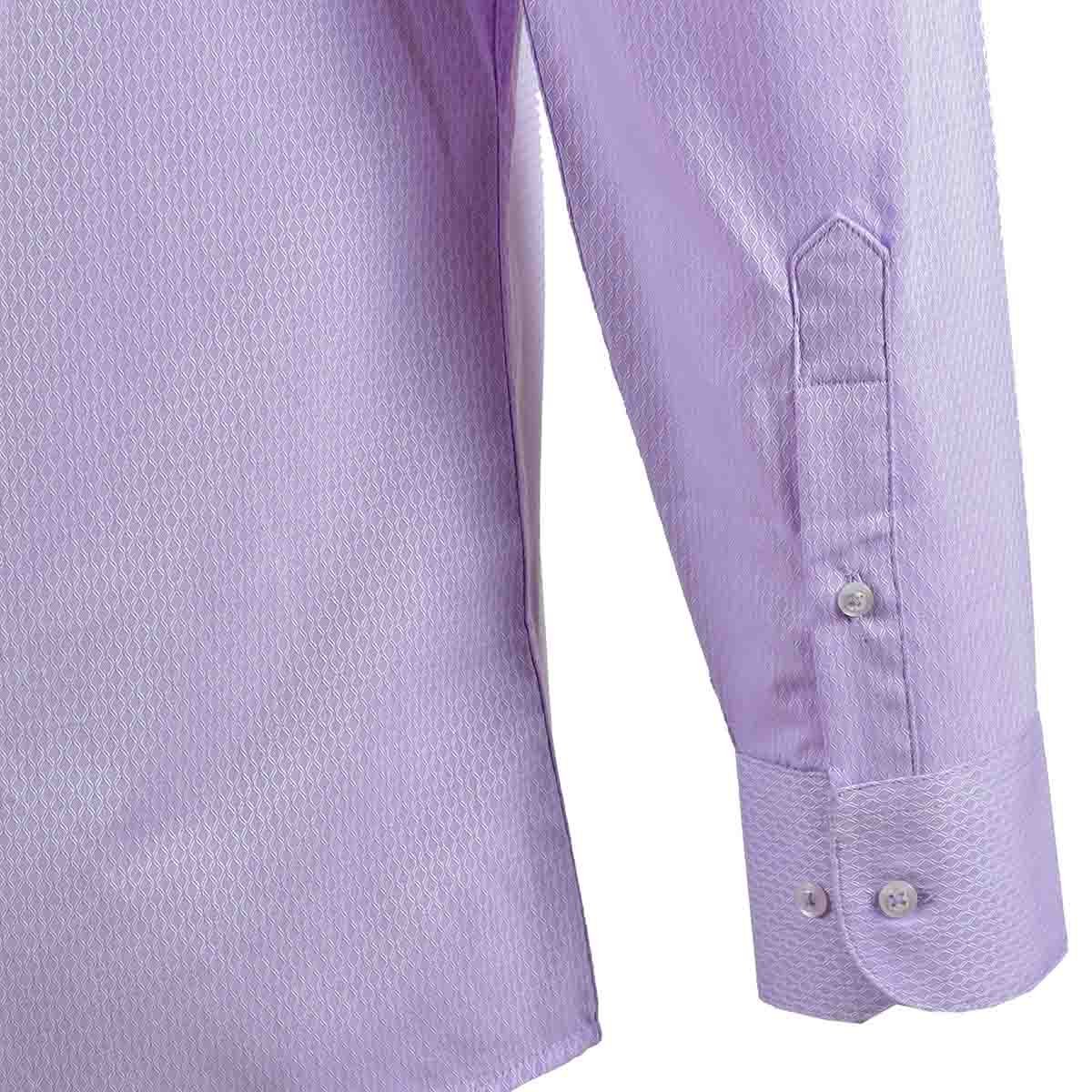 Camisa de Vestir Manga Larga Morado Claro Nina Ricci