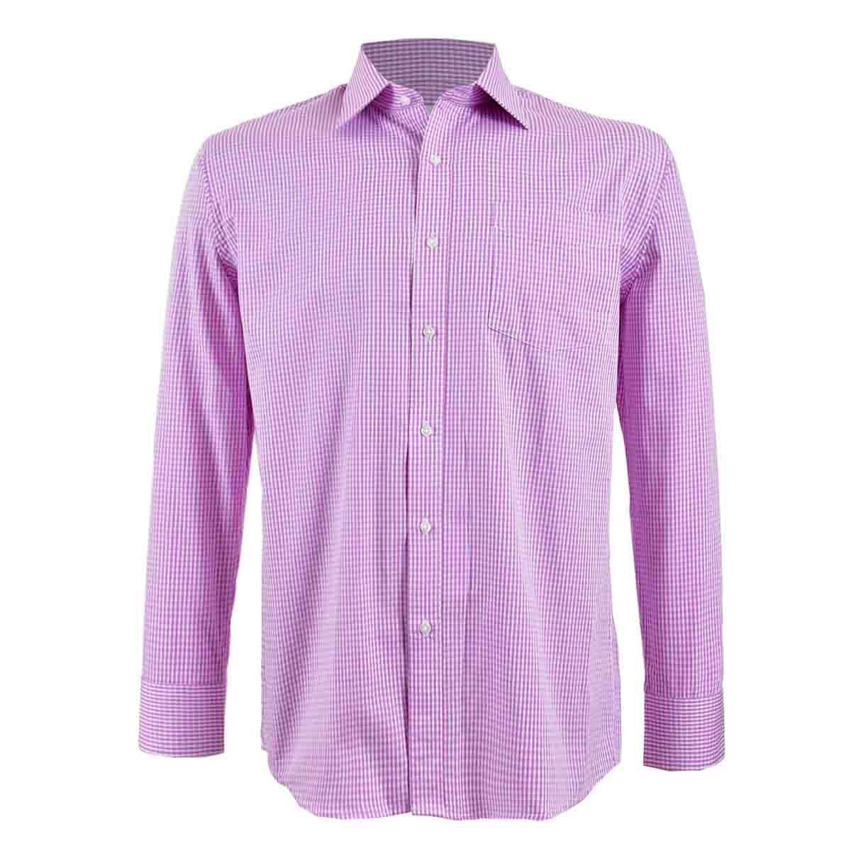 Camisa de Vestir Manga Larga Rosa Combinado Nina Ricci