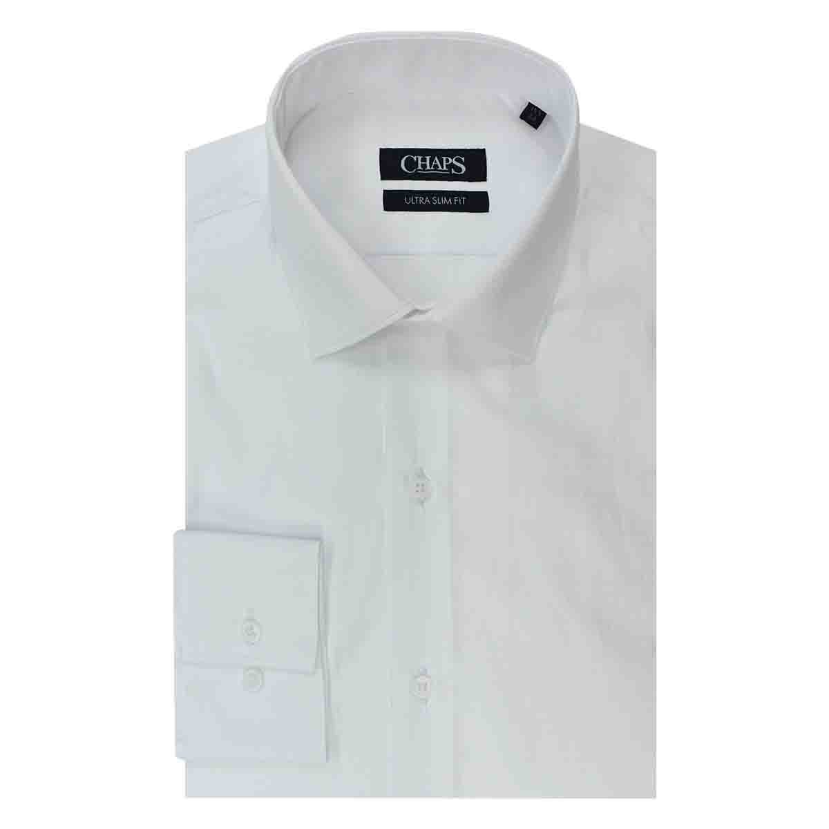 Camisa de Vestir Blanca Corte Ultra Slim Chaps para Caballero