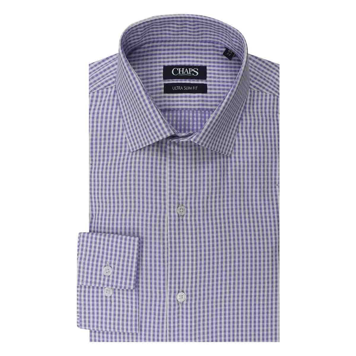 Camisa de Vestir Morada Combinada Ultra Slim Chaps.